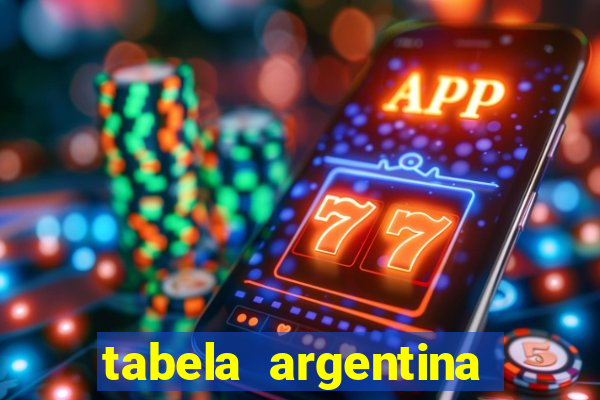 tabela argentina torneo betano